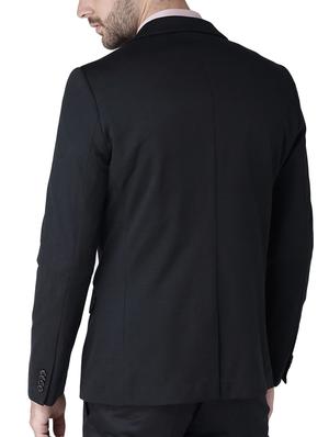 black cotton blend formal blazer - 14616118 - Standard Image - 3