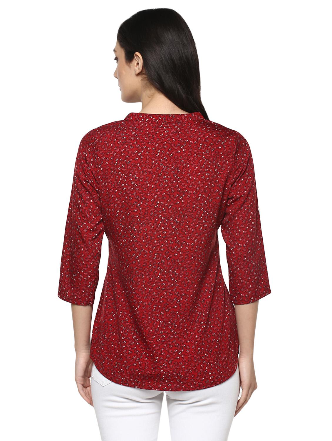 floral band collar top - 14618612 - Zoom Image - 3