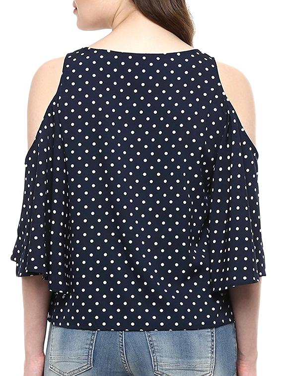 Cold Shoulder Polka Dots top - 14618789 - Zoom Image - 3