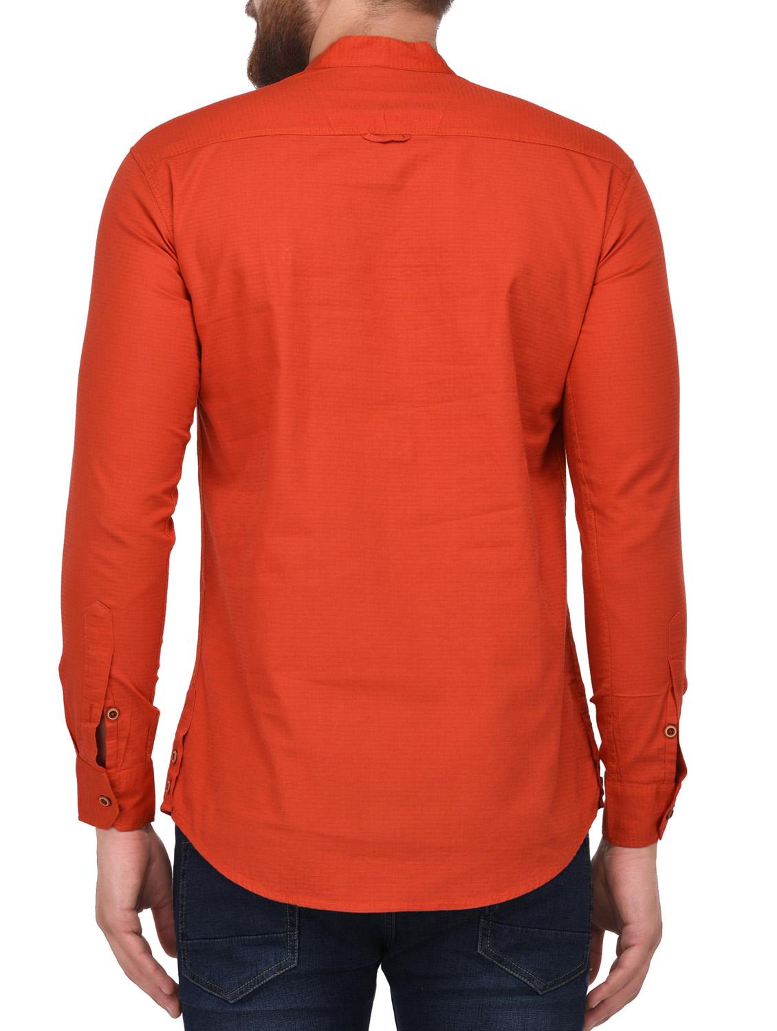 red cotton short kurta - 14621039 - Zoom Image - 3