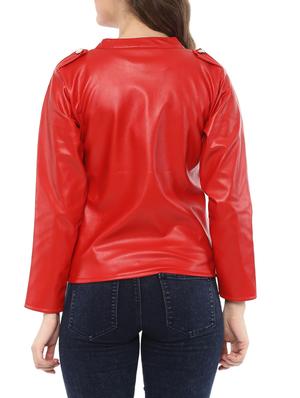 red bomber biker jacket - 14627431 - Standard Image - 3