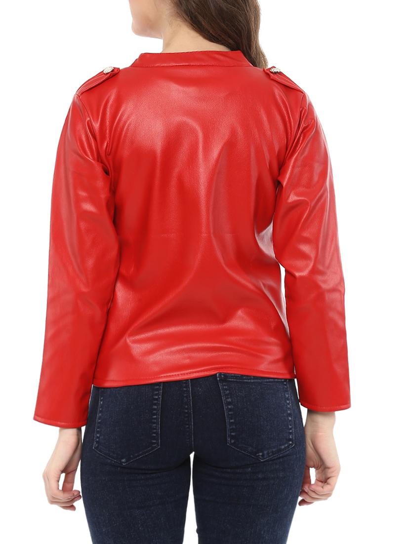 red bomber biker jacket - 14627431 - Zoom Image - 3