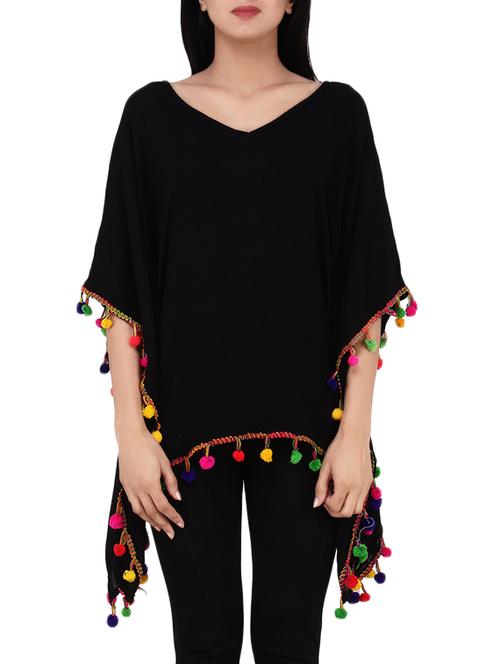 black viscose kaftan - 14631599 - Very Small Image - 1