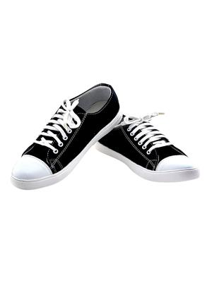 black canvas lace up sneaker - 14633702 - Standard Image - 3