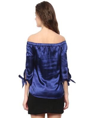 blue off shoulder top - 14639586 - Standard Image - 3