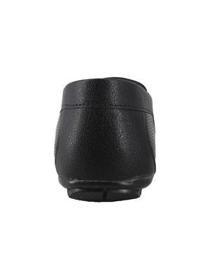 black leatherette slip on loafer - 14640539 - Standard Image - 3