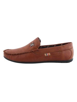 brown leatherette slip on loafer - 14640540 - Standard Image - 3