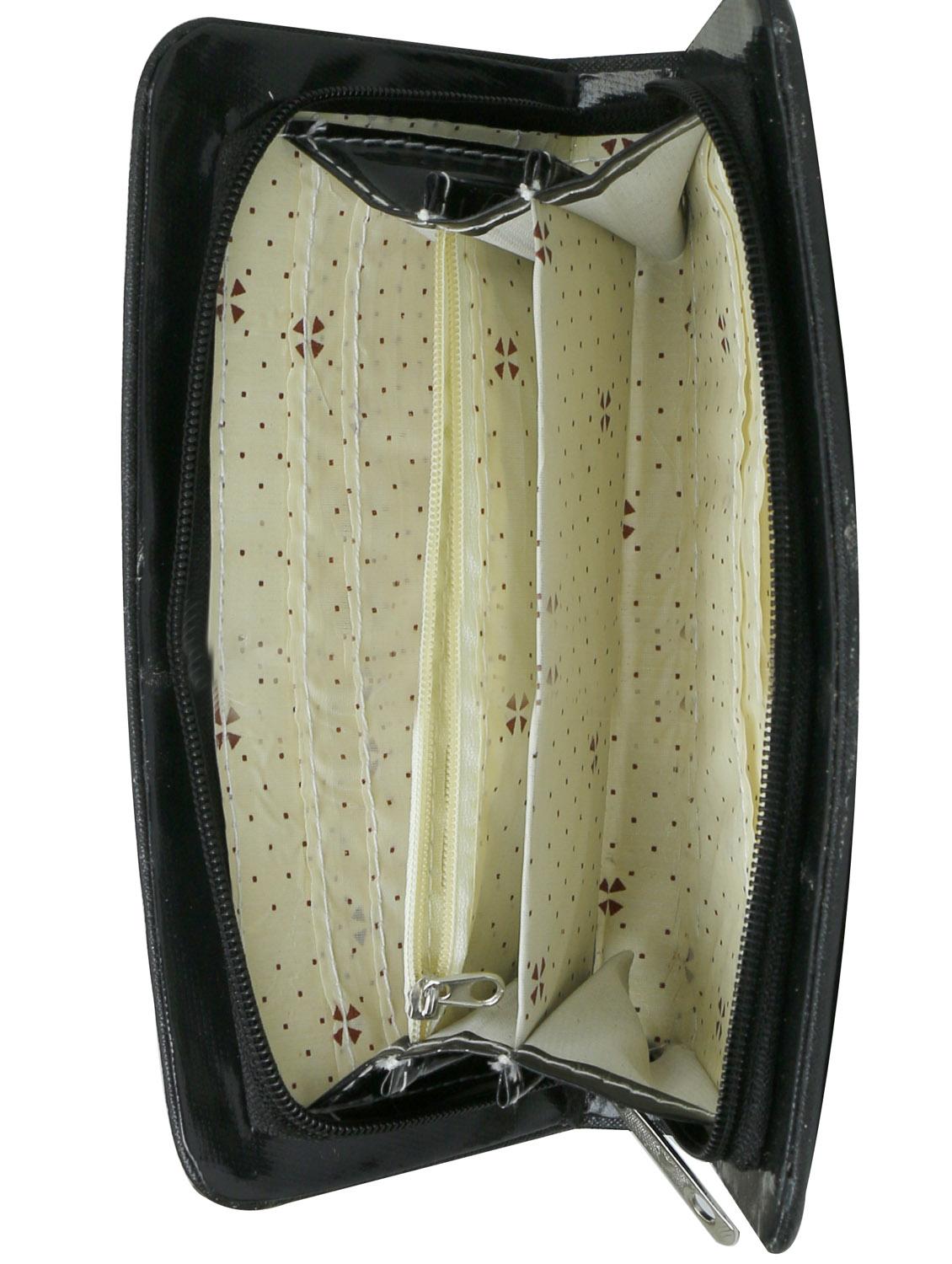 black leatherette regular clutch - 14640705 - Zoom Image - 3