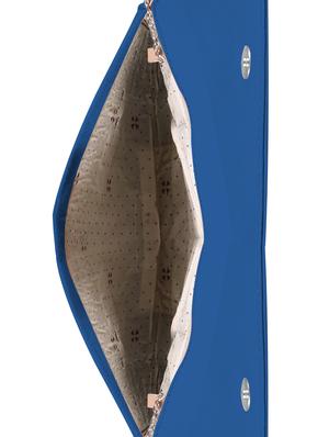 blue leatherette regular clutch - 14640727 - Standard Image - 3