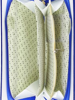 blue leatherette regular clutch - 14640734 - Standard Image - 3