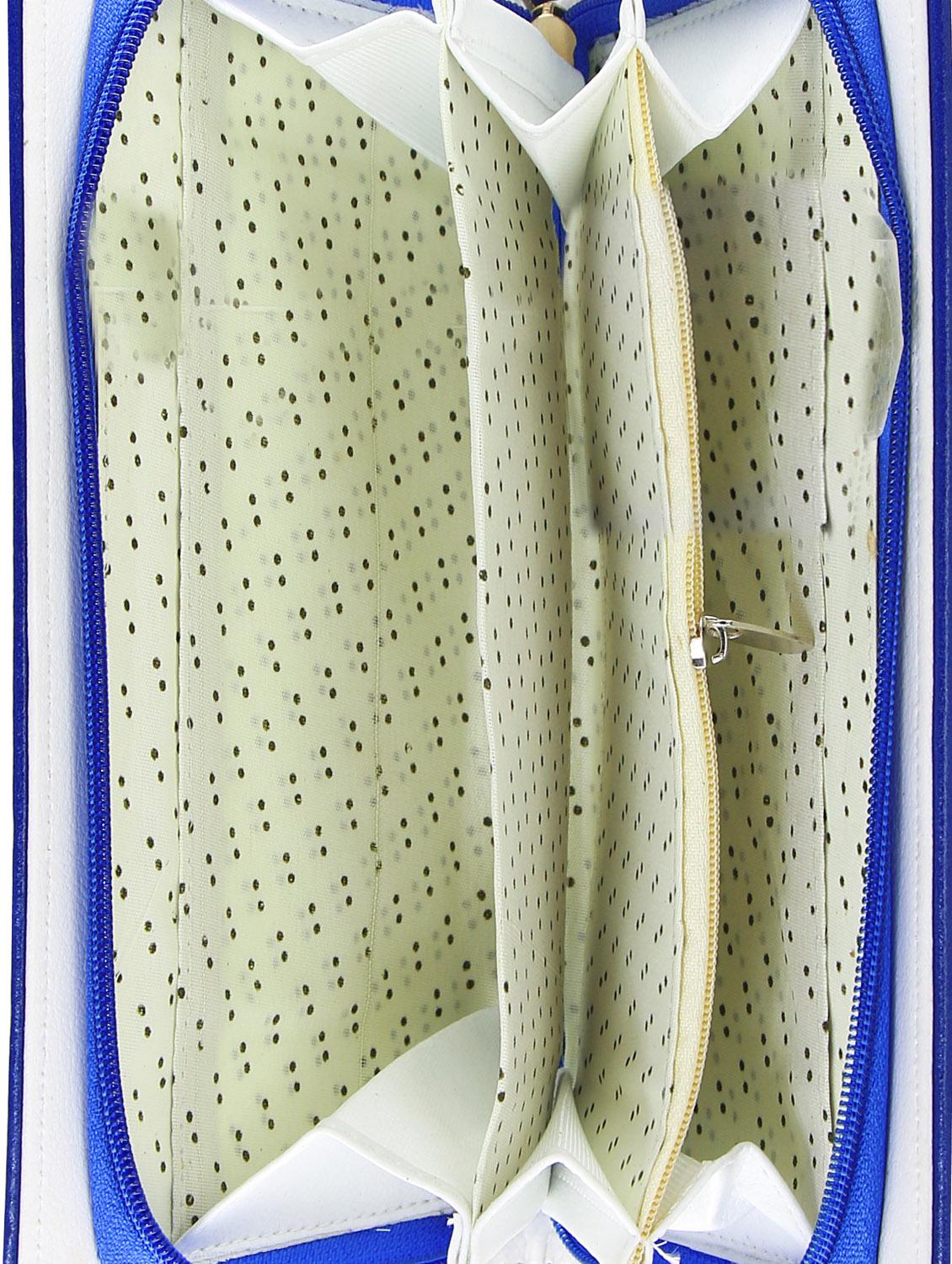 blue leatherette regular clutch - 14640734 - Zoom Image - 3