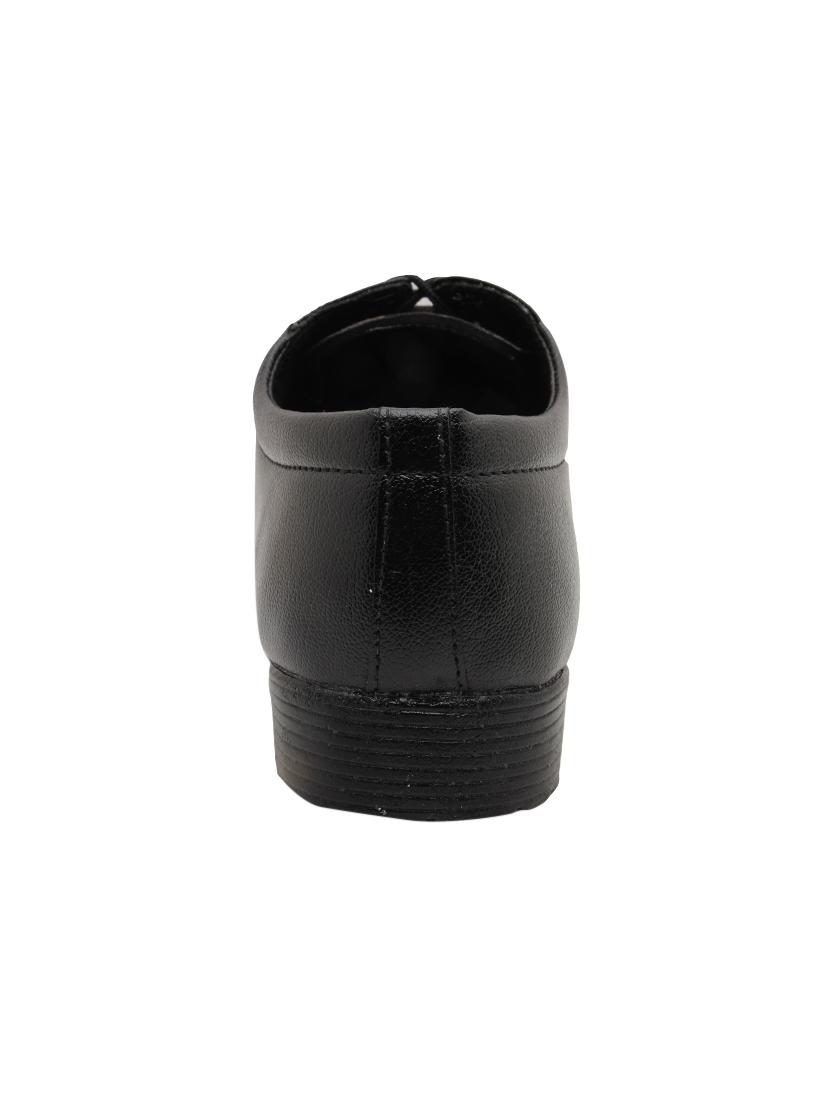 black leatherette lace-up derby - 14641242 - Zoom Image - 3