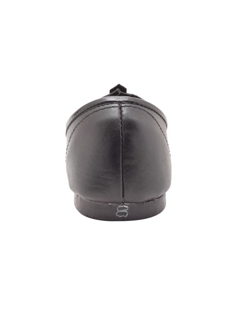 black leatherette slip on mojari - 14641254 - Zoom Image - 3