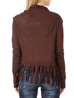 brown viscose casual shrug - 14649737 - Standard Image - 3