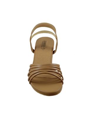 tan faux leather back strap sandals - 14651119 - Standard Image - 3