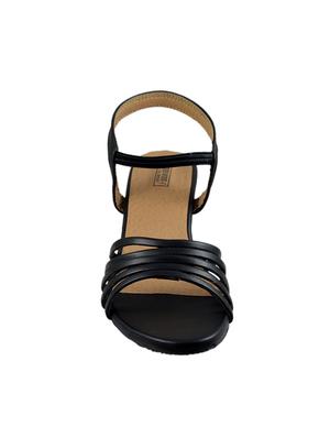 black faux leather back strap sandals - 14651121 - Standard Image - 3