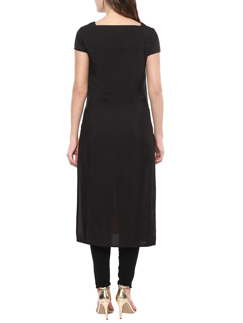 Color block straight kurta - 14651455 - Zoom Image - 3