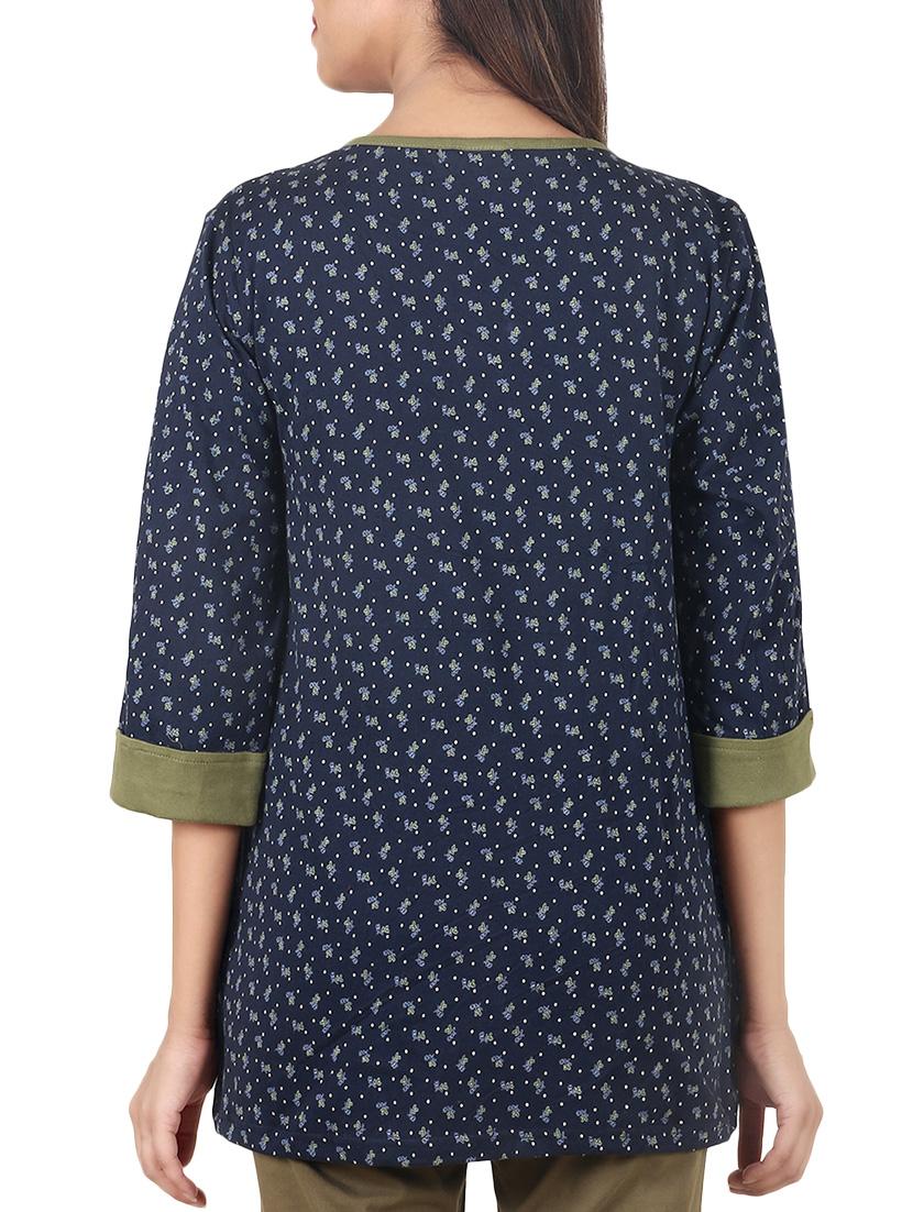 navy blue cotton top - 14651473 - Zoom Image - 3