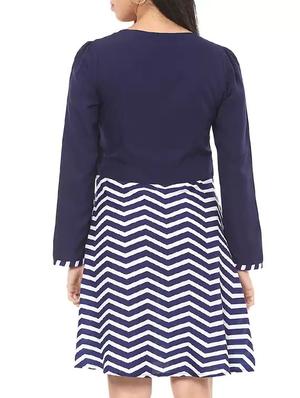 Chevron a-line dress - 14651535 - Standard Image - 3