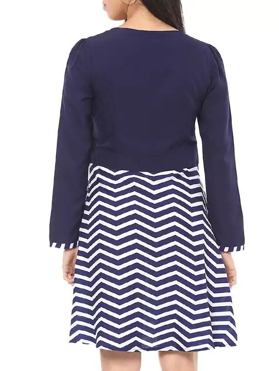 Chevron a-line dress - 14651535 - Zoom Image - 3