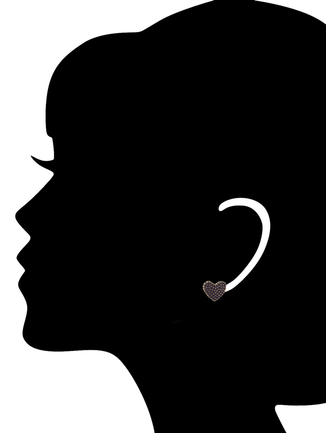 brown metal studs earrings - 14652696 - Zoom Image - 3