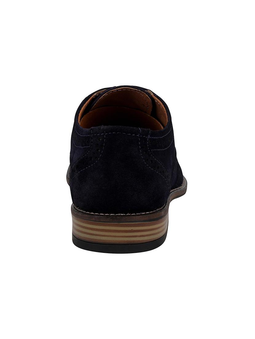 navy Suede lace-up brouge - 14652806 - Zoom Image - 3