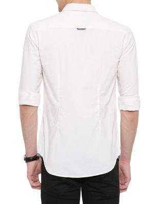 white cotton casual shirt - 14655655 - Standard Image - 3