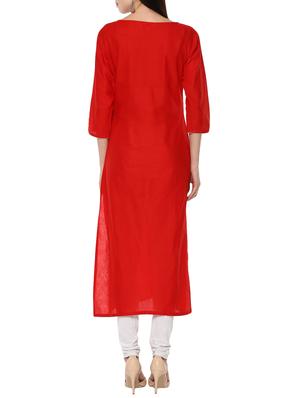 Embroidered straight kurta - 14658690 - Standard Image - 3