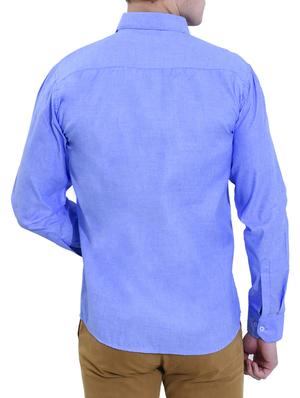 blue cotton casual shirt - 14660488 - Standard Image - 3