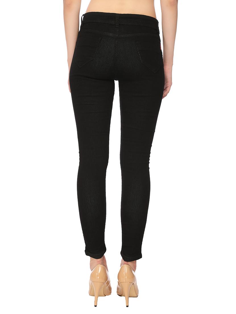solid black denim jeans - 14661909 - Zoom Image - 3