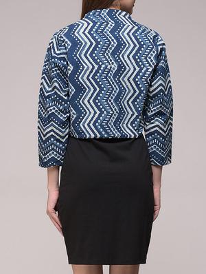 blue printed shrug - 14665354 - Standard Image - 3