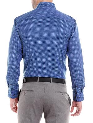 blue polyester formal shirt - 14666378 - Standard Image - 3