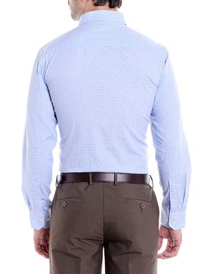 blue cotton formal shirt - 14666389 - Standard Image - 3