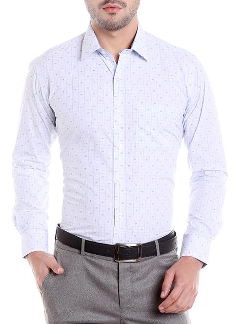 light blue cotton formal shirt - 14666402 - Standard Image - 1