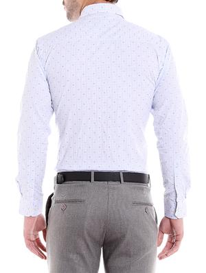 light blue cotton formal shirt - 14666402 - Standard Image - 3