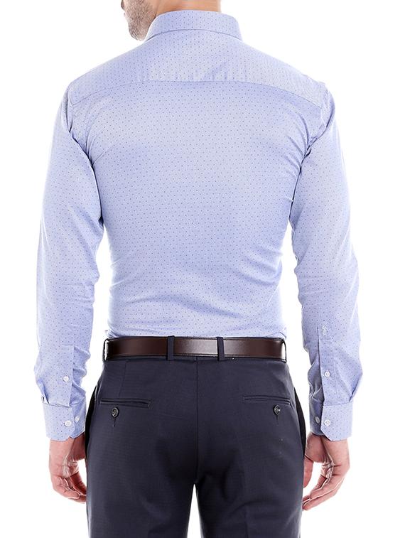 blue cotton formal shirt - 14666405 - Zoom Image - 3