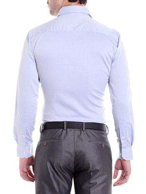 blue polyester formal shirt - 14666412 - Standard Image - 3