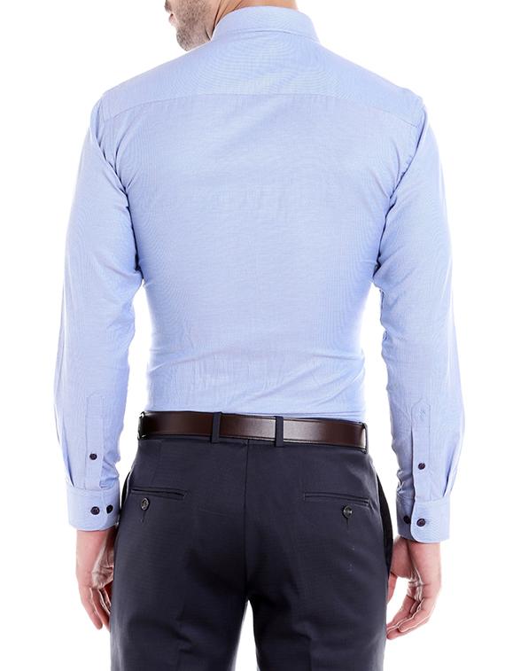 light blue polyester formal shirt - 14666446 - Zoom Image - 3