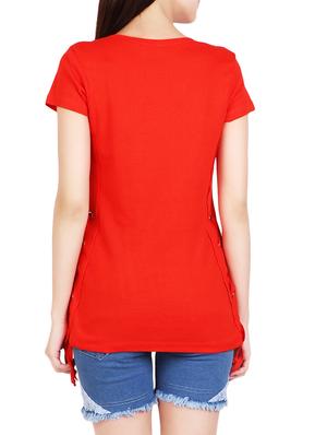 red cotton top - 14669518 - Standard Image - 3