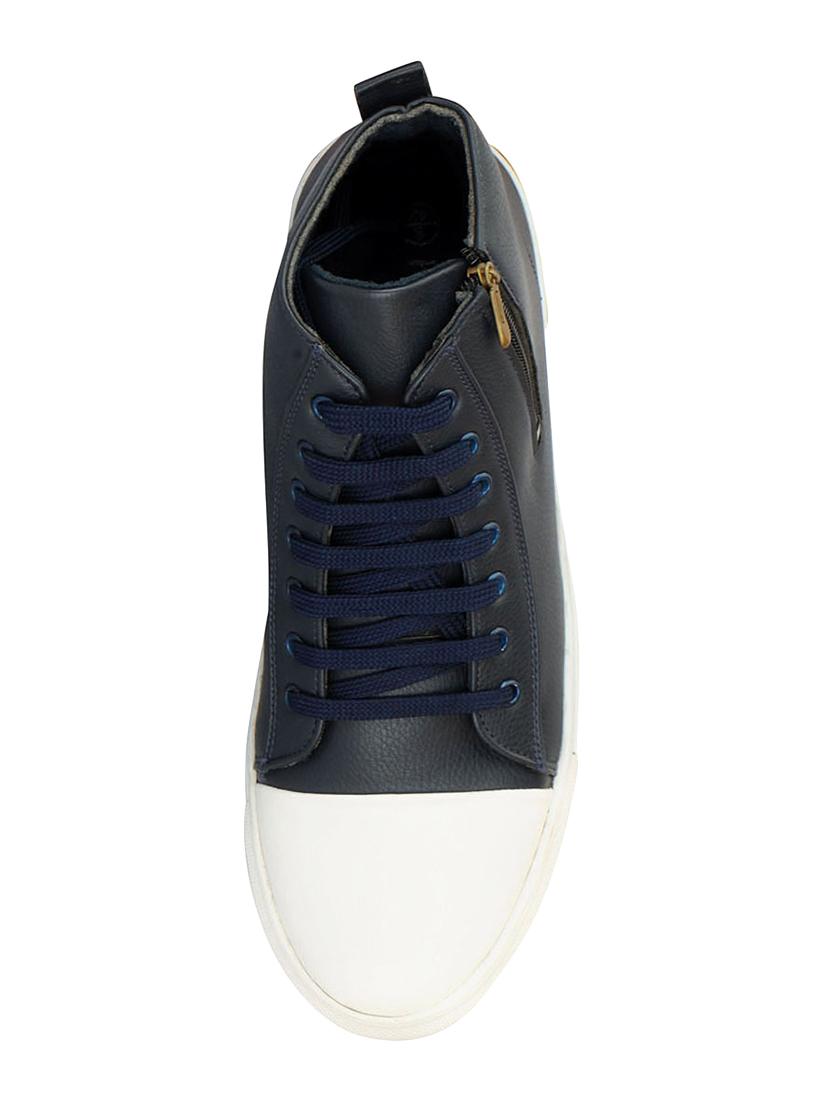 blue leatherette lace up sneaker - 14670213 - Zoom Image - 3
