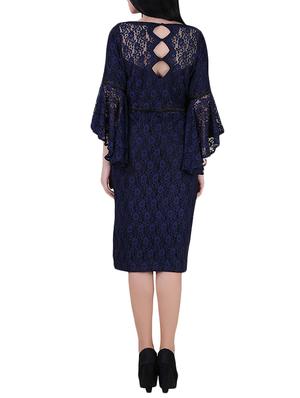 aida lace brasso dress for women - blue - 14670921 - Standard Image - 3