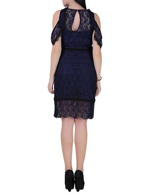 floral mesh cold shoulder dress - 14670926 - Standard Image - 3