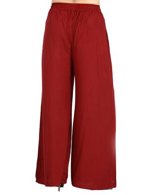 red viscose palazzos - 14673388 - Standard Image - 3