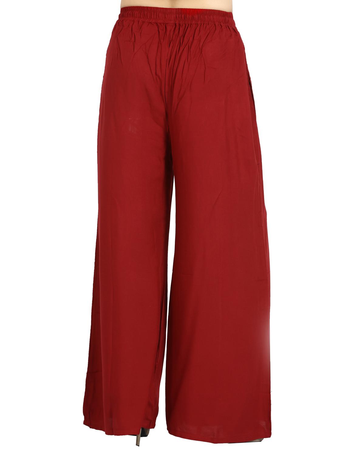 red viscose palazzos - 14673388 - Zoom Image - 3
