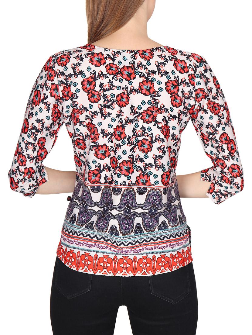 red casual printed top - 14676916 - Zoom Image - 3