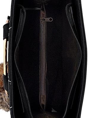 black leatherette handbag - 14680715 - Standard Image - 3