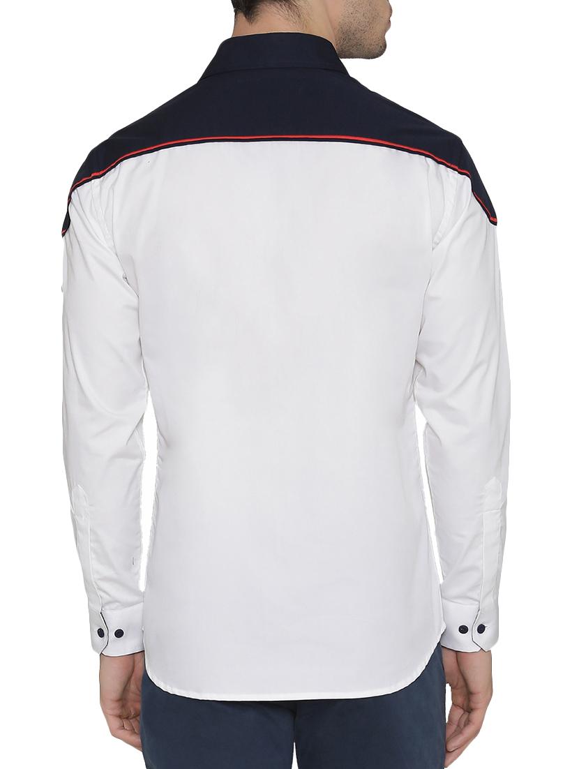 white cotton casual shirt - 14683080 - Zoom Image - 3