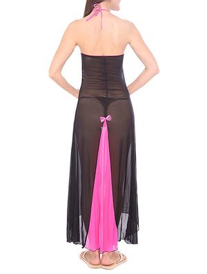 black solid nighty - 14693605 - Standard Image - 3