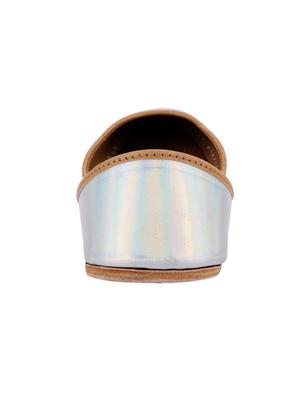 Coral Haze silver leather jutti - 14697694 - Standard Image - 3