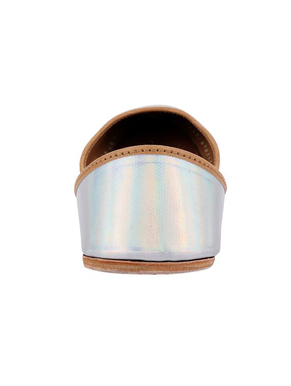 Coral Haze silver leather jutti - 14697694 - Zoom Image - 3